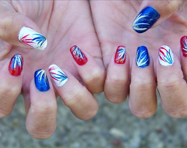 of nail july polish 4th â€“ 20 Art Nail Romantic Fireworks Designs SheIdeas