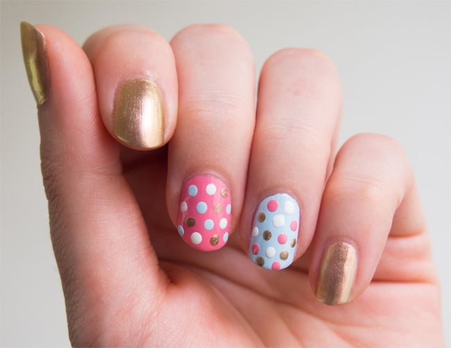 35 Inspirational Polka Dot Nail Art Designs – SheIdeas