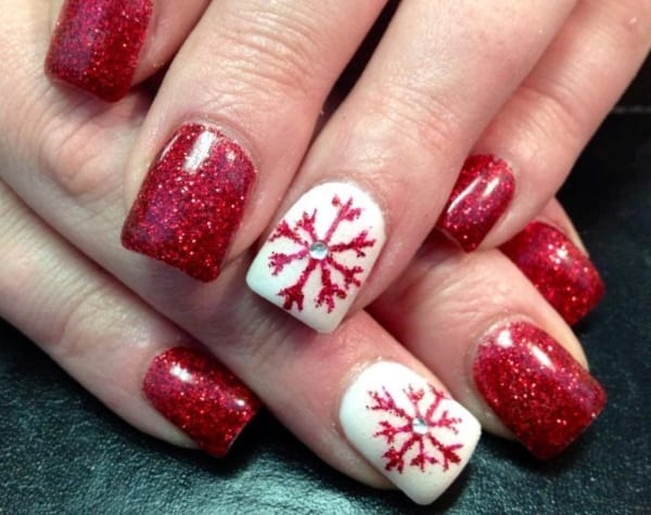 Amazing White and Maroon Nail Designs for Valentines Day