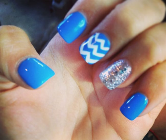 Good Light Blue Nail Art Ideas for Girls