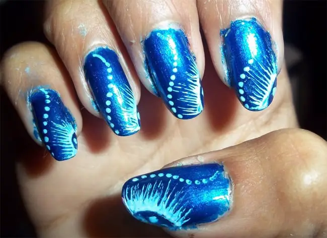 Inspiring Blue Nail Art Designs for Christmas 2016