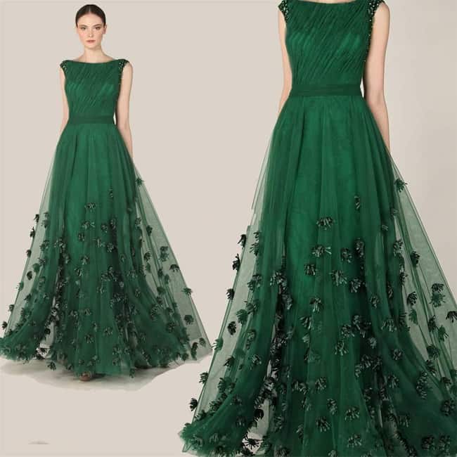 Amazing Emerald Green Occasion Dress Pictures