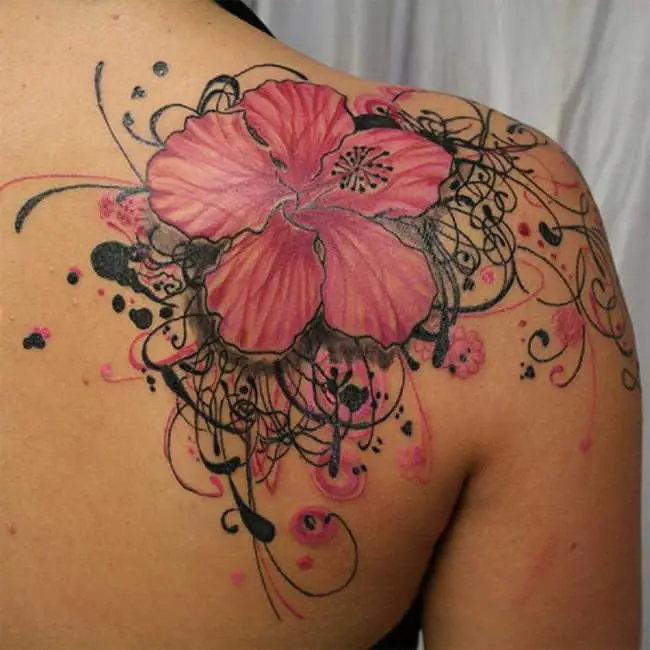 amazing-shoulder-tattoo-design-with-flower