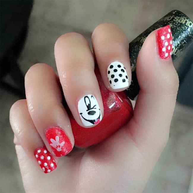 awesome-red-and-white-nail-polish-for-kids