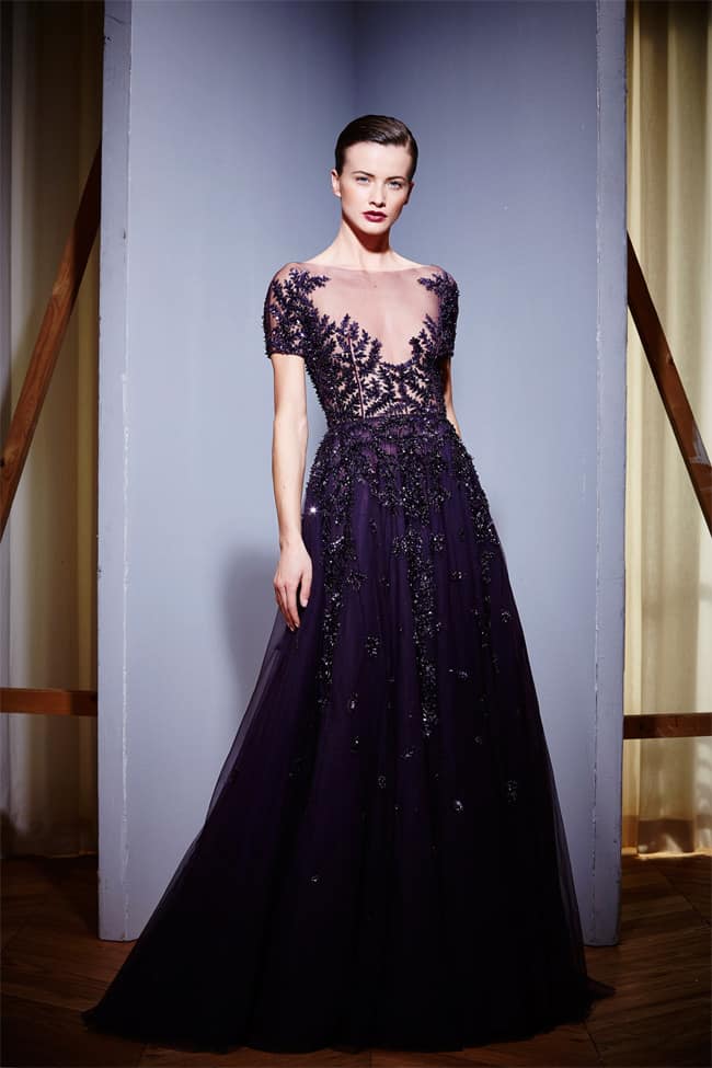 Latest Bridal Wear Purple Gowns for Winter 2016-17