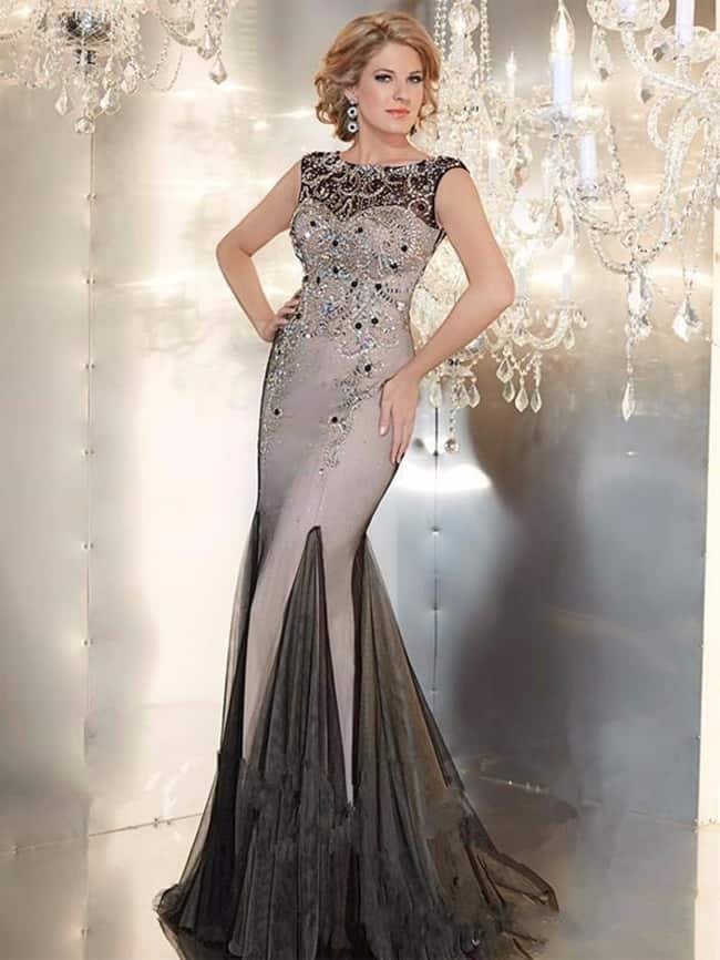 New Year Designer Long Evening Crystals Beaded Gowns