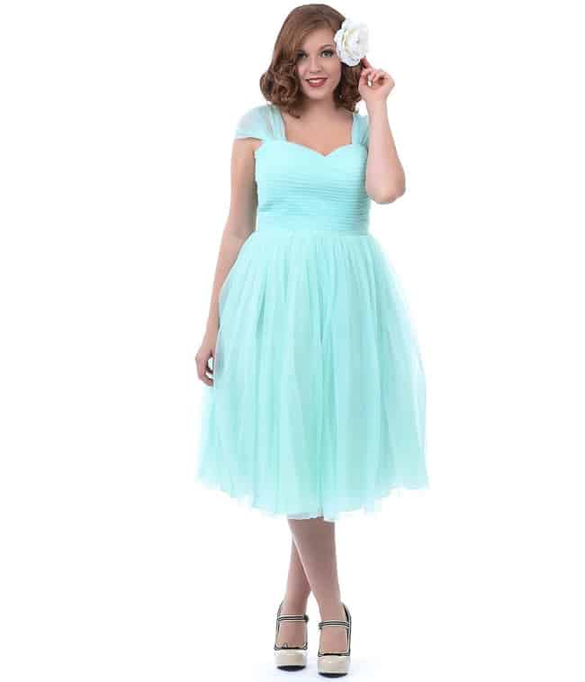 Plus Size Casual Mint Green Special Occasion Dresses