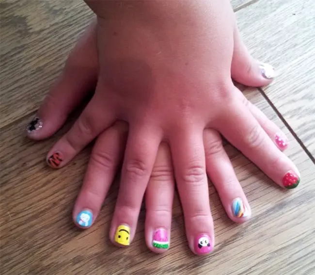 15 Most Attractive Kids Nail Designs For Inspiration SheIdeas   Simple And Easy Nail Art For Kids 2016 