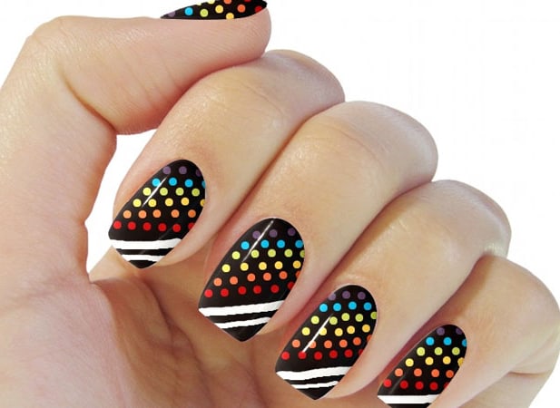 Round Nail Designs with Rhinestones - wide 2