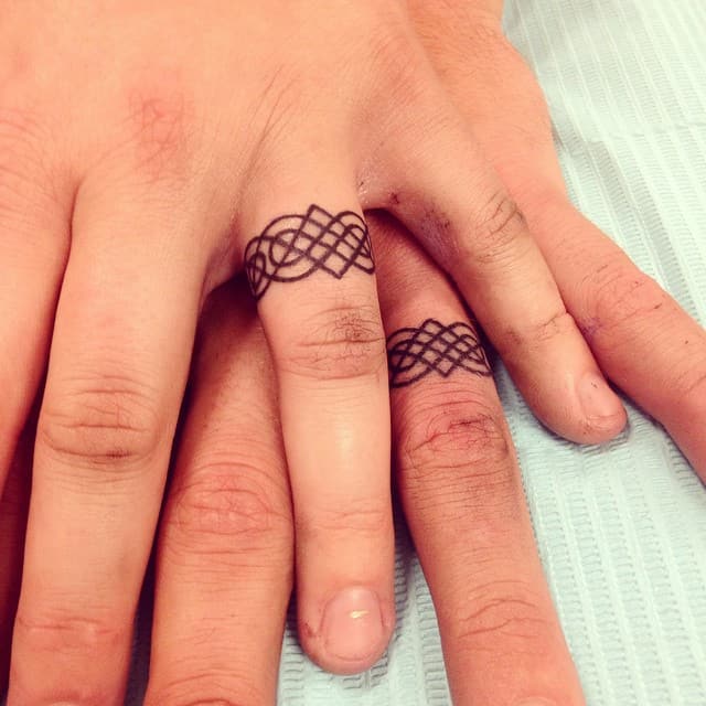 20 Magnificent Wedding Ring Tattoos Ideas SheIdeas   Best Wedding Ring Tattoo Designs For Couple 