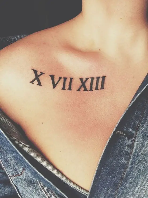 17 Awesome Roman Numeral Tattoos Designs SheIdeas