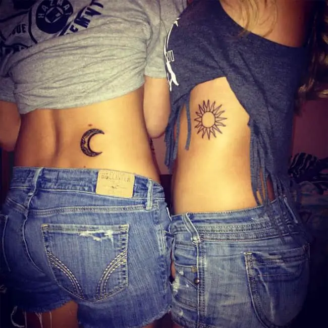 creative-moon-and-sun-tattoo-designs-for-sisters-2017