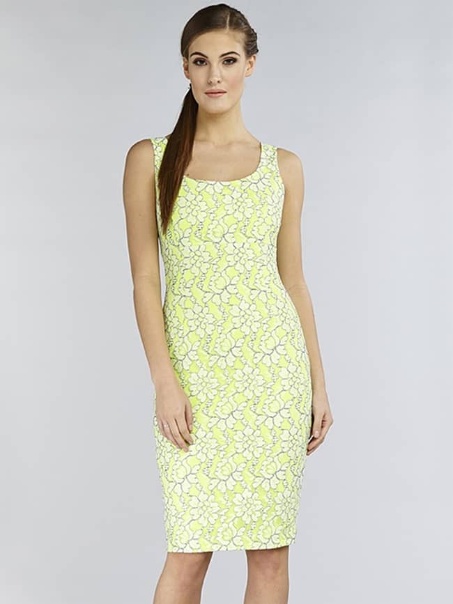 hybrid-adora-scuba-lace-neon-lime-dress