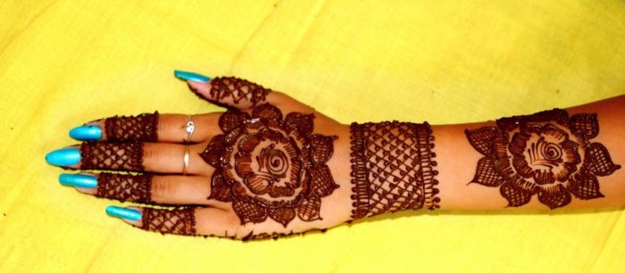 Rose Flower Mehndi Designs