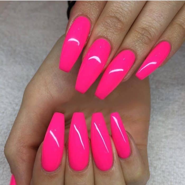 hot pink nail designs