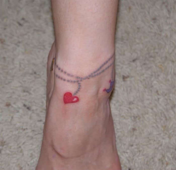 ankle bracelet tattoo designs