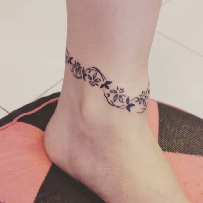 50 Remarkable Ankle  Bracelet Tattoo  Designs 2021 SheIdeas