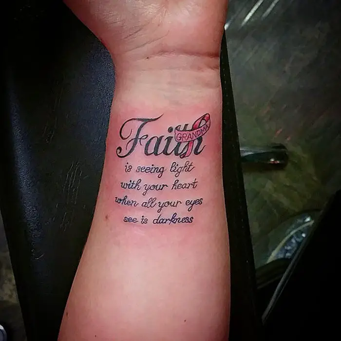 15 Most Interesting Faith Tattoo Designs - SheIdeas