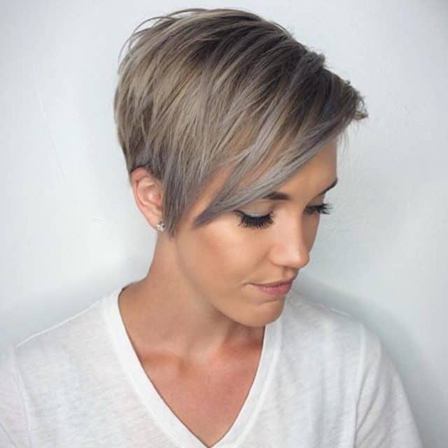 pixie cut with colors