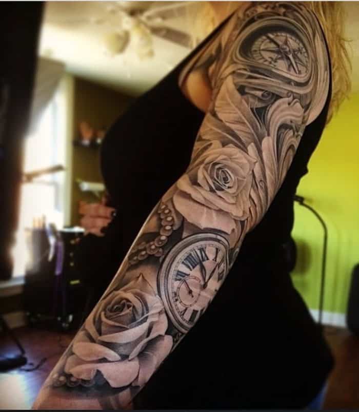 17 Awesome Full Sleeve Tattoo Designs for Females - SheIdeas