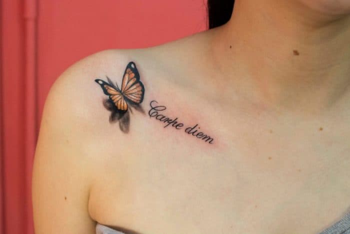 collar bone tattoo designs