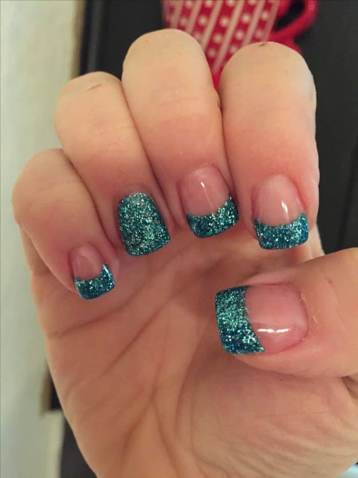 French Glitter Solar Nails Trend - SheIdeas