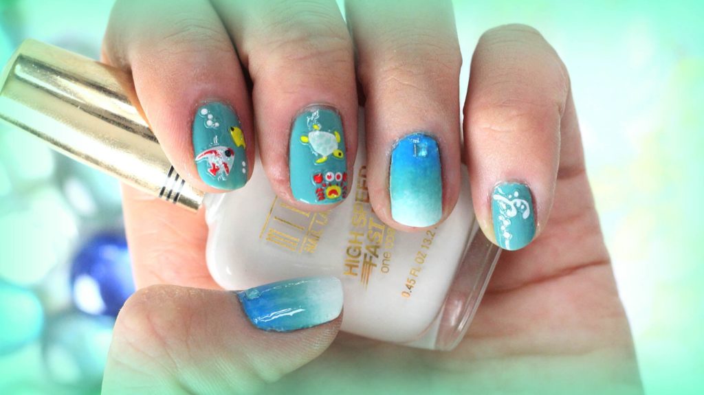 4. Beach themed nail art designs - wide 1