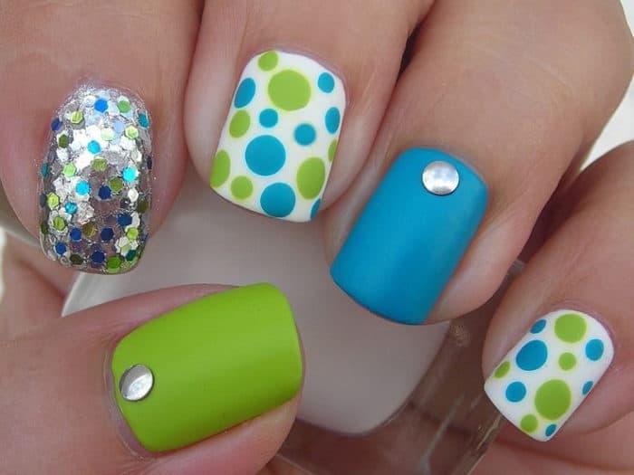 Teal Blue Nail Art Designs - wide 2