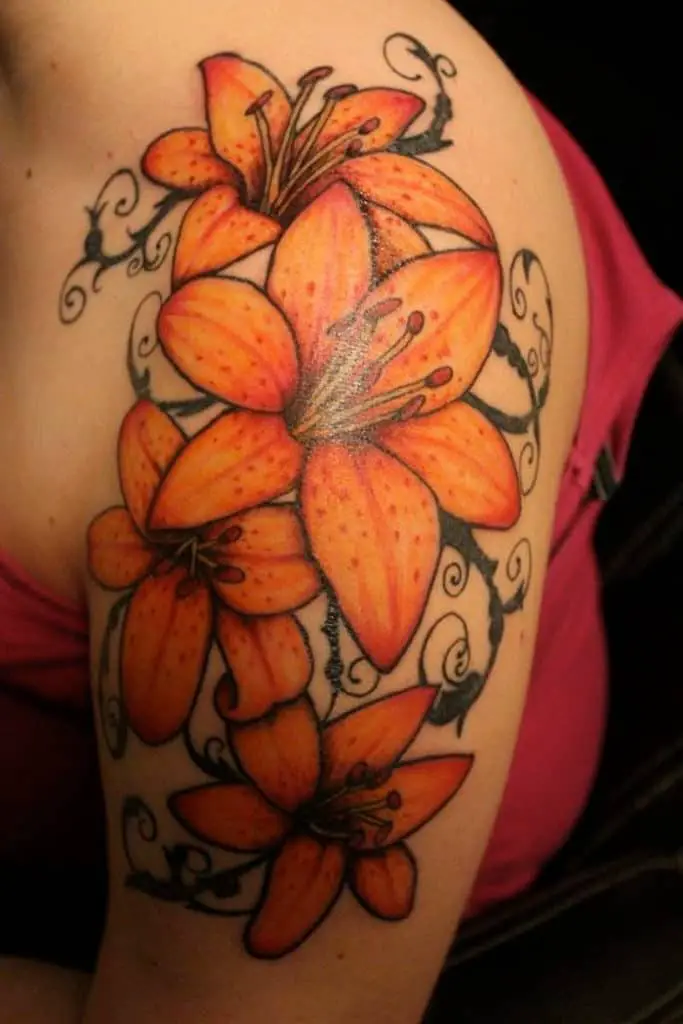 35 Beautiful Lily Flower Tattoo Designs Sheideas