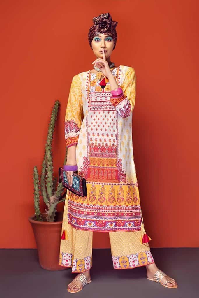 Printed Lawn Fabric Dress For Spring Summer Sheideas