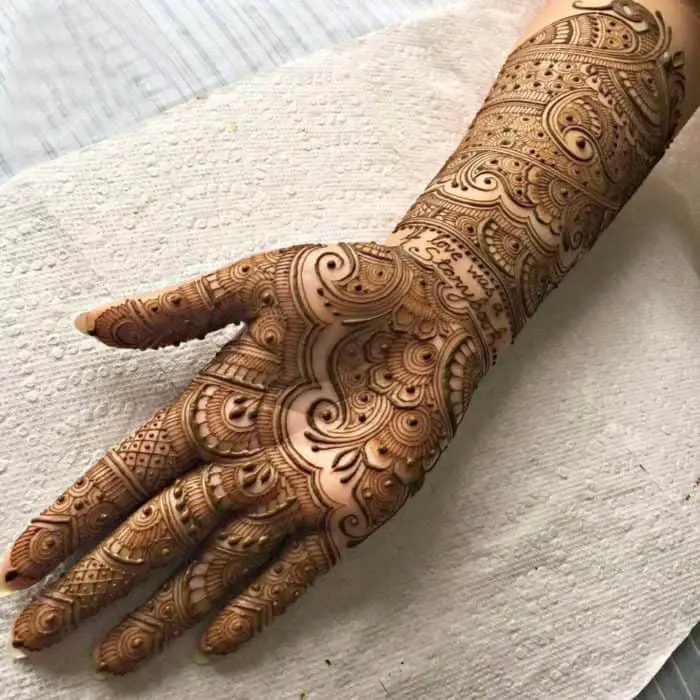 full hand mehndi design photos