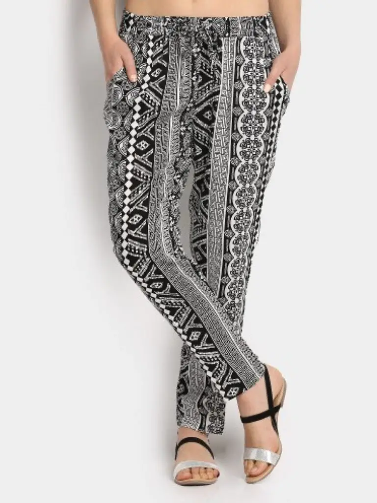 20 Latest Black Printed Trousers for Ladies SheIdeas