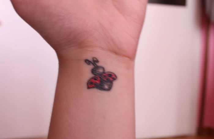 Ladybug Small Girly Wrist Tattoo Designs - SheIdeas