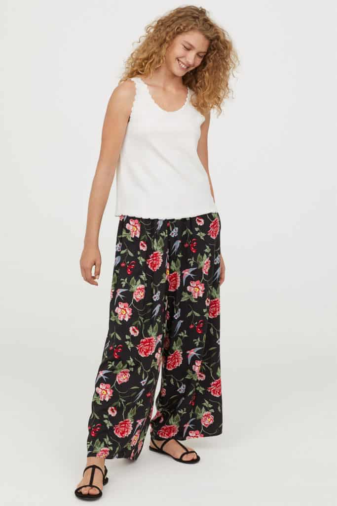 Latest Black Printed Trousers for Ladies - SheIdeas