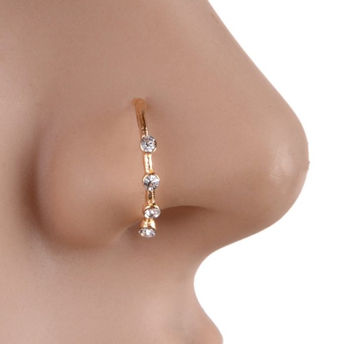 15 Fantastic Small Nose Ring Designs Pictures SheIdeas   Small Crystal Style Nose Rings Ideas 