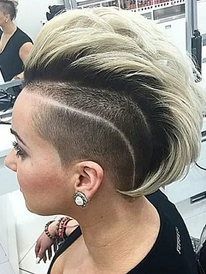 blonde undercut mohawk hairstyles with weave