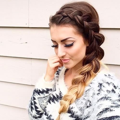 hairstyle with side dutch braid for women