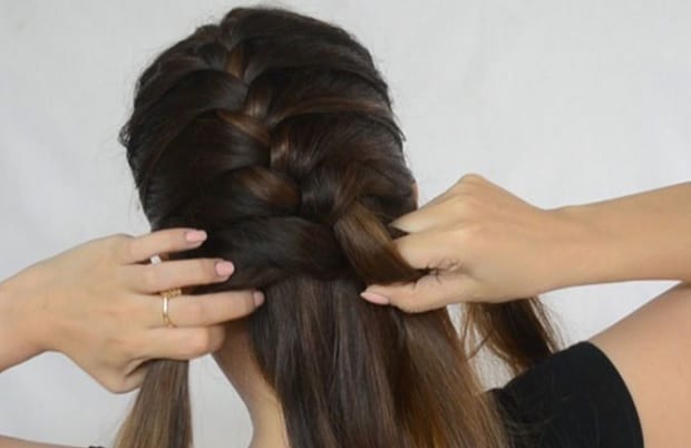 wedding hairdo with french braids