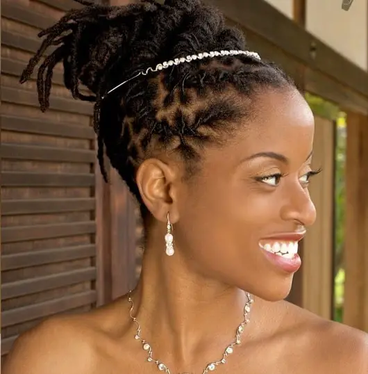 dreadlock updos for wedding