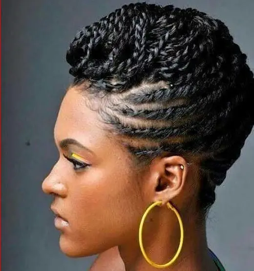 braided updo hairstyles for black hair