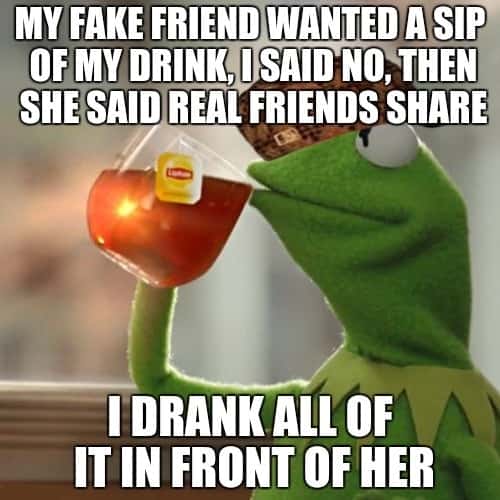 funny fake friends meme