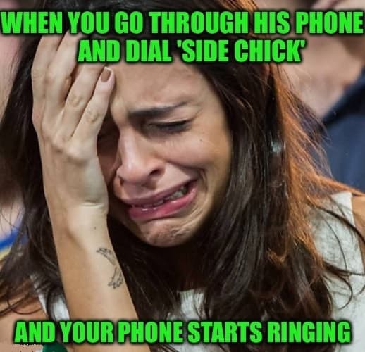 laughable women on phone memes