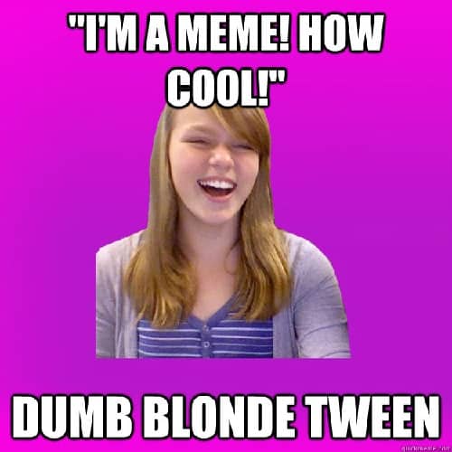 blonde girl meme