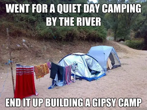 funny camping meme