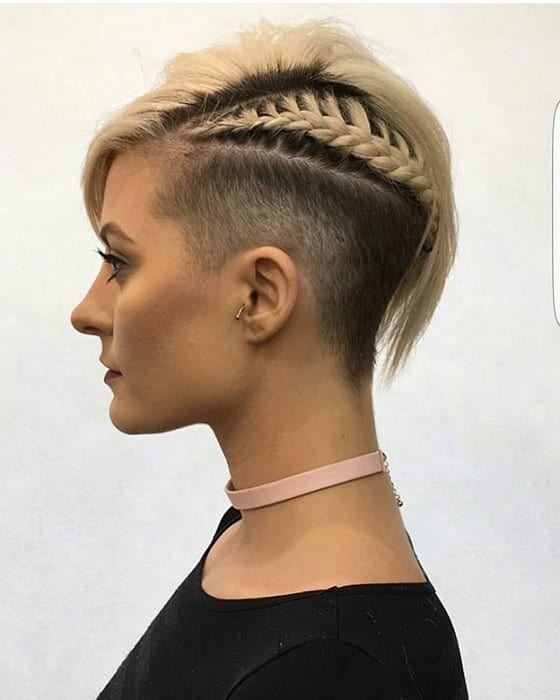 Braided Pixie with bangs 