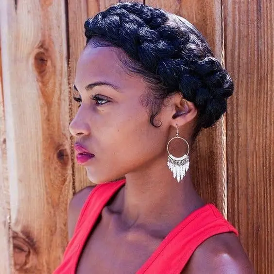 Double Crown Braid for Black Women