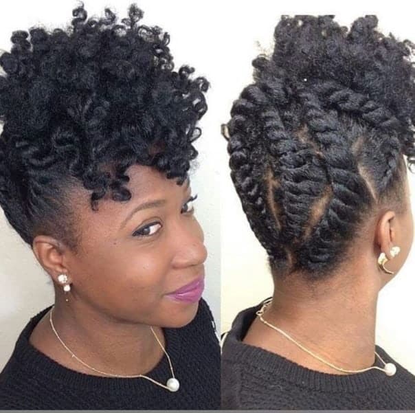 kenyan women's twisted natural updo