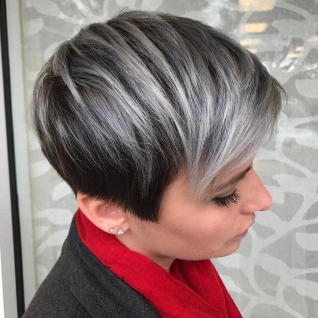 ombre pixie cut with side bangs