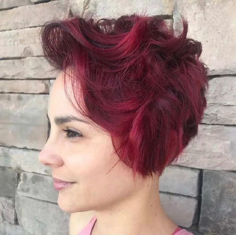 short asymmetrical pixie cut for women