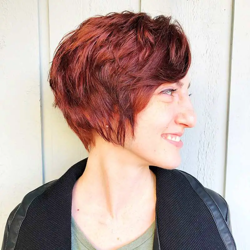 Asymmetrical Pixie Cut for Thick Hair